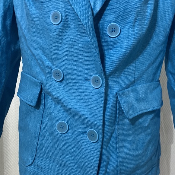 Stile Benetton Double breasted Linen jacket 12 NWT - Picture 2 of 5
